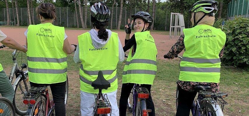 Teilnehmerinnen der Frauenfahrradschule ADFC Jena - Saaletal