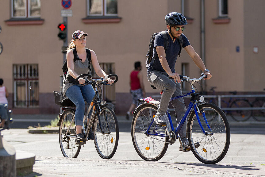 Radfahrer in der Stadt Radfahrer in der Stadt
