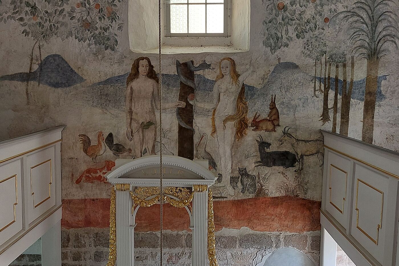 10.8.2025: Im Inneren der Kirche in Wipfra.