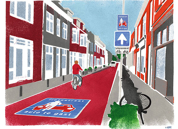 Fahrradstraße in Utrecht